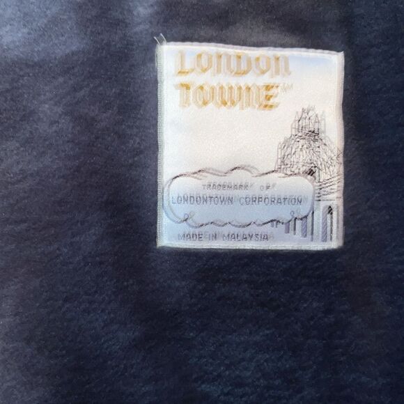 Vintage London Towne Men's Khaki Long Sleeve All-Weather Trench Coat Size 40 - Picture 4 of 10